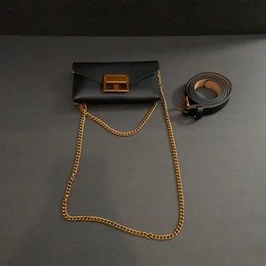 Mini black bum bag